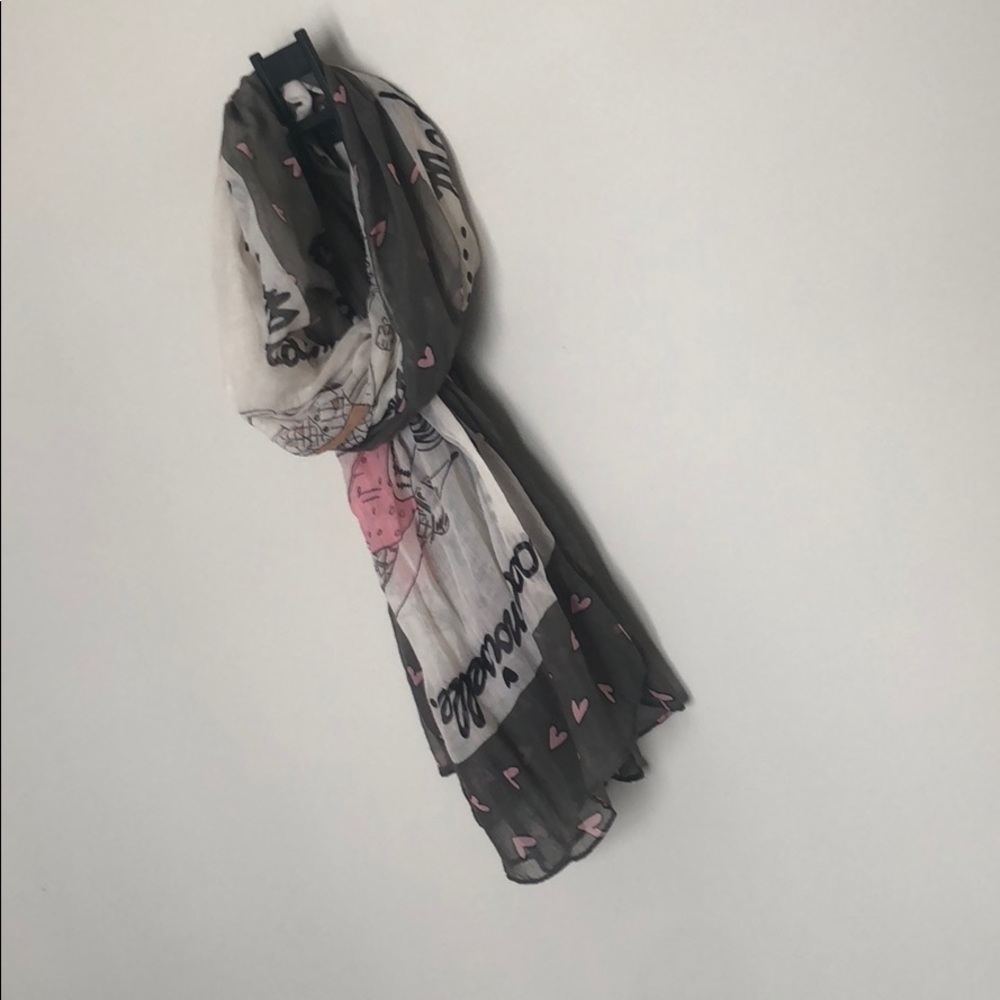 French Themed oversized scarf